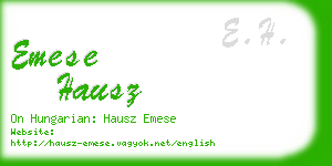 emese hausz business card